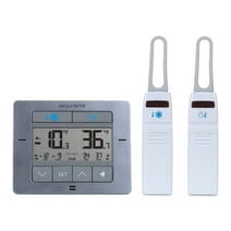 AcuRite Fridge/Freezer Thermometer with 2 Wireless Temperature Sensors, Customizable Alarms (00515M)