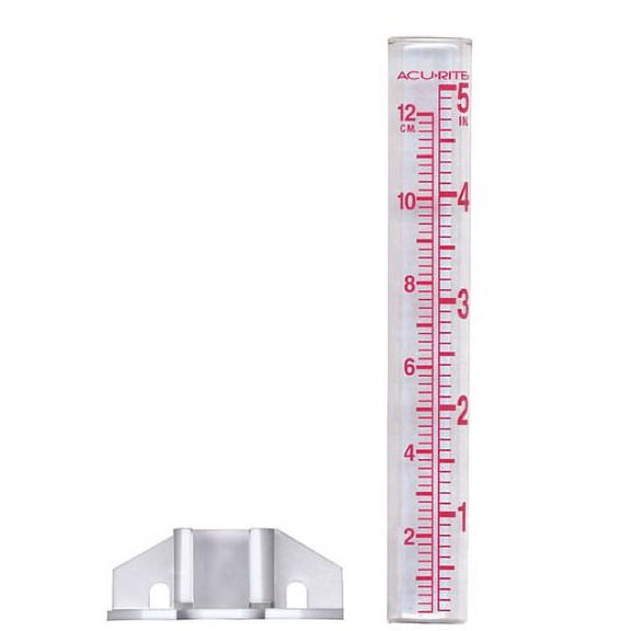 AcuRite Glass Rain Guage Measures Up To 5 Inches of Rainfall