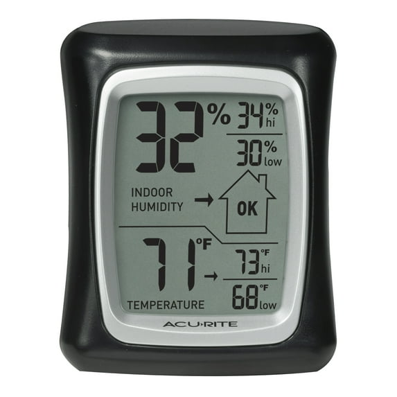 AcuRite Indoor Digital Thermometer & Hygrometer (Thermohygrometer); 3"x2.5"x1.3", 0.28 lbs (00325)