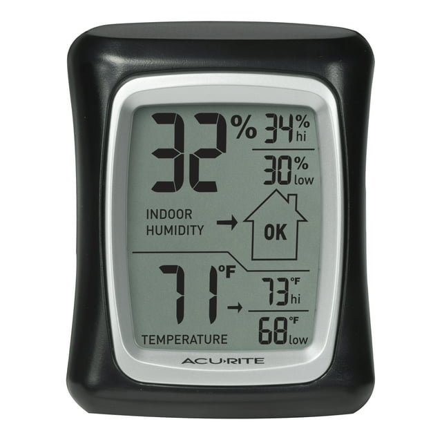 AcuRite Indoor Digital Thermometer & Hygrometer (Thermohygrometer); 3"x2.5"x1.3", 0.28 lbs (00325)