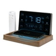 thumbnail interactive-video image 1 of AcuRite Weather Valet Charging Pad Alarm Clock, Black with Walnut Finish, 1 of 9