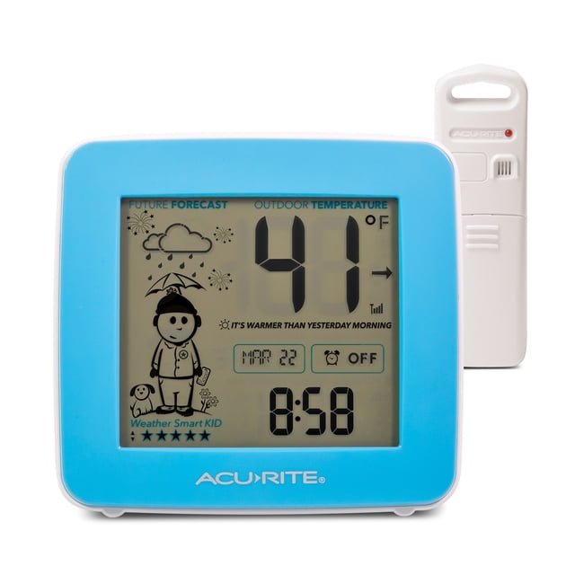 AcuRite What-to-Wear Weather Station with Alarm Clock, Time, Date, and ...