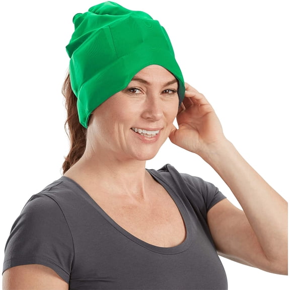 Aculief Headache and Migraine Relief Hat - Cold Packs, Relaxation – Green