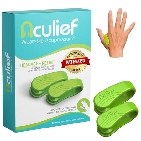 Aculief Wearable Acupressure Device - 2 Pack - Small - Green