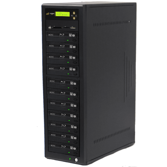 Acumen Disc 1 to 10 Multimedia Back up Blu-Ray Duplicator - Flash Media Memory Drive Memory Stick (MS), CompactFlash (CF), Secure Digital (SD), USB & Disc (BD/DVD/CD) to Disc Copier - AD10-MMBD