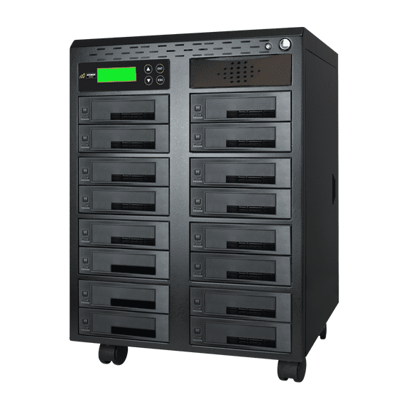 Acumen Disc 1 to 15 Hard Drive Duplicator - 9GB/Min - Standalone Copier and DoD Compliant Sanitizer/Eraser for Multiple SATA 3.5 HDD Disk & 2.5 SSD Solid State Drives 150MB/Sec (H15-SATA150)