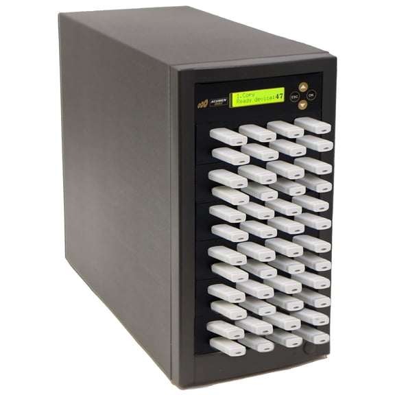 Acumen Disc 1 to 47 USB Drive Duplicator - Multiple Flash Memory Copier / SSD / External Hard Drive Clone (Up to 35mbps)  Sanitizer (DoD Compliant) - AD47-USB