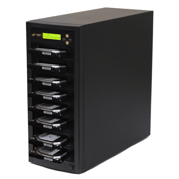 Acumen Disc 1 to 7 Hard Drive Duplicator - 36GB/Min - Standalone Copier and DoD Compliant Sanitizer/Eraser for Multiple SATA 3.5 HDD Disk & 2.5 SSD Solid State Drives 600MB/Sec (H07-SATA3)