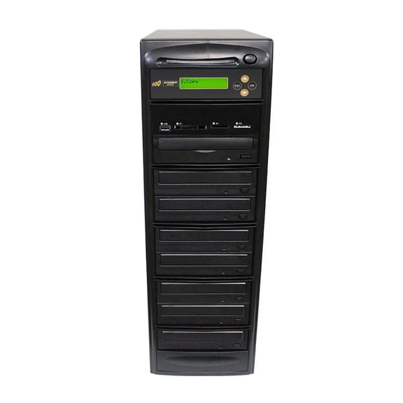 Acumen Disc 1 to 7 Multimedia Back up DVD Duplicator - Flash Media Memory Drive Memory Stick (MS), CompactFlash (CF), Secure Digital (SD), USB & Disc (DVD/CD) to Disc Copier - AD07-MM