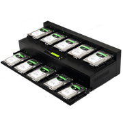 Acumen Disc 1 to 9 Flatbed Hard Drive Duplicator - 36GB/Min - Standalone Copier and DoD Compliant Sanitizer/Eraser for Multiple SATA 3.5 HDD Disk & 2.5 SSD Solid State Drives 600MB/Sec AD09-OP600