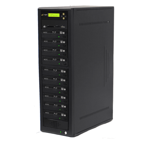 Acumen Disc 1 to 9 Multimedia Back up Blu-Ray Duplicator - Flash Media Memory Drive Memory Stick (MS), CompactFlash (CF), Secure Digital (SD), USB & Disc (BD/DVD/CD) to Disc Copier - AD09-MMBD