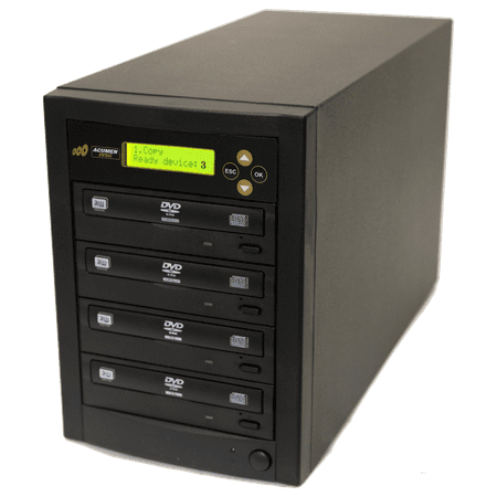 Acumen Disc 1 to 3 Targets Dual Layer 24X Burner DVD CD Copier Duplicator Machine Unit (Standalone Audio Video Copy Tower, Duplication Device)