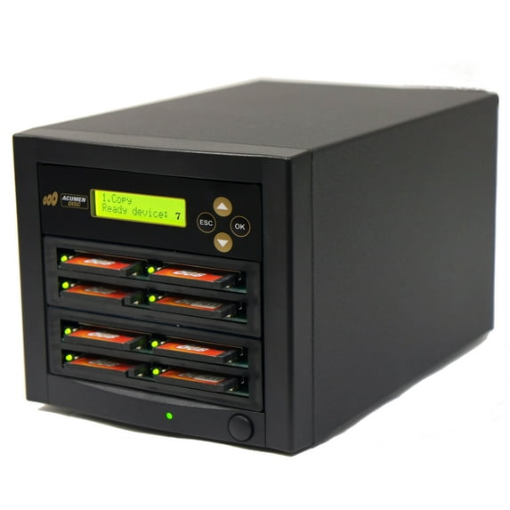 Acumen Disc 1 to 7 CF Card Duplicator - Multiple CompactFlash / MicroDrives Flash Drive Memory Reader Copier (Up to 35mbps)