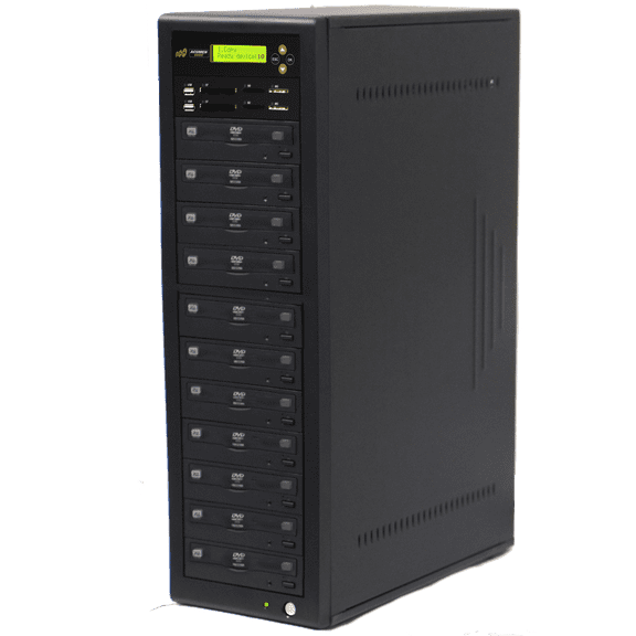 Acumen Disc CrossOver Bi-Directional Multimedia Flash Memory Copier (CF SD MS USB) to 1-10 CD DVD Disc Duplicator / Media Converter - Disc to Disc / Flash Memory to Flash Memory (AD10-MMP)