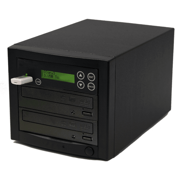 Acumen Disc USB to Disc Duplicator - Standalone Flash Media Memory Drive / Disc to 1 (DVD/CD) Single Disc Copier Tower System (AD01-USATA)