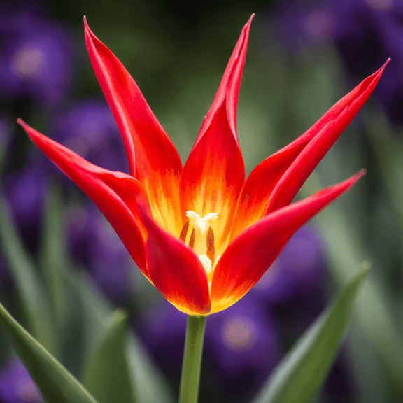 Acuminata Tulip Bulbs for Fall Planting Unique Red Fire Flame Tulips Spring Flowering Bulbs (5 Bulbs)