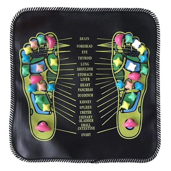 Acupoint Foot Massage Pad Cobble Stone Design, Physical Foot Relaxation Mat For Acupoint Stimulation, Relieves Fatigue And Serves As Daily Home Health Care Cushion Green - One Size