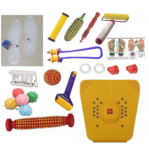 Acupressure Acupuncture reflexology foot massager therapy relaxation body care multipurpose combo kit