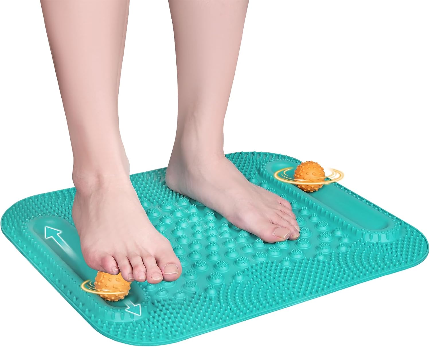 Acupressure Foot Massage Mat, 5-Zone Reflexology Mat with Dual Massage ...