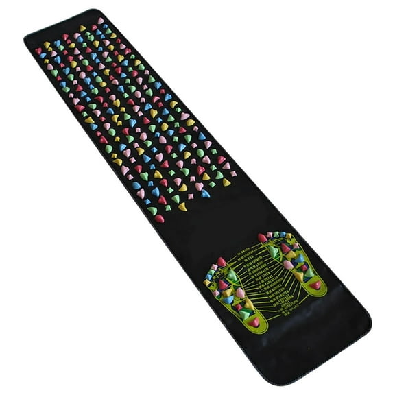 Acupressure Foot Massage Mat Reflexology Pebble Stone Design Floor Mat Natural Pain Relief Foot Therapy Pad Indoor Outdoor Use Durable Textured Surface #65f5T