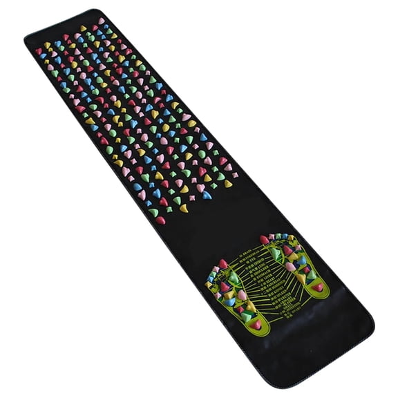 Acupressure Foot Massage Mat Reflexology Stone Path For Plantar Fasciitis Relief Blue 175cm X 35cm
