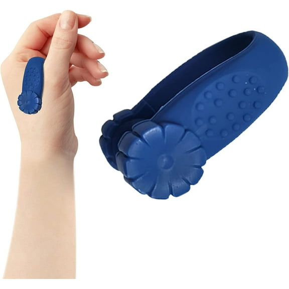 Acupressure Hand Pressure Point Clip, All Natural Headache Migraine Aid, Pain Relief, Drug Free Tension Anxiety Relief, Stress Reduction, Soothing Muscle Pain Alleviation - (Blue)