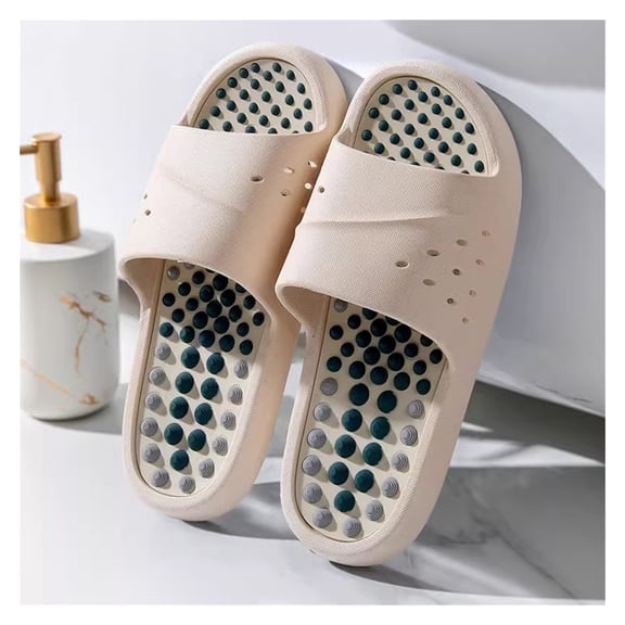 Acupressure Massage Slippers Acupressure Foot Massager Shoes Reflexology Sandals Gift for Women,House Ladies Reflexology Sandals Shower Shoes