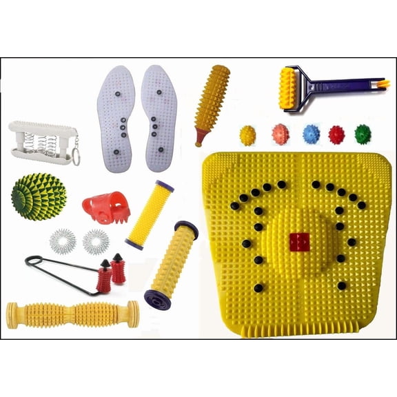 Acupressure Massager Tools Combo Kit for Stress and Pain Relief with Foot Roller