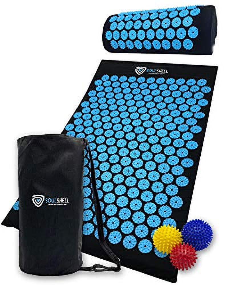Acupressure Mat and Pillow Set for Lower Back Pain Relief & Muscle