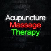Acupuncture Massage Therapy LED Neon Sign 25L x 14H #20040