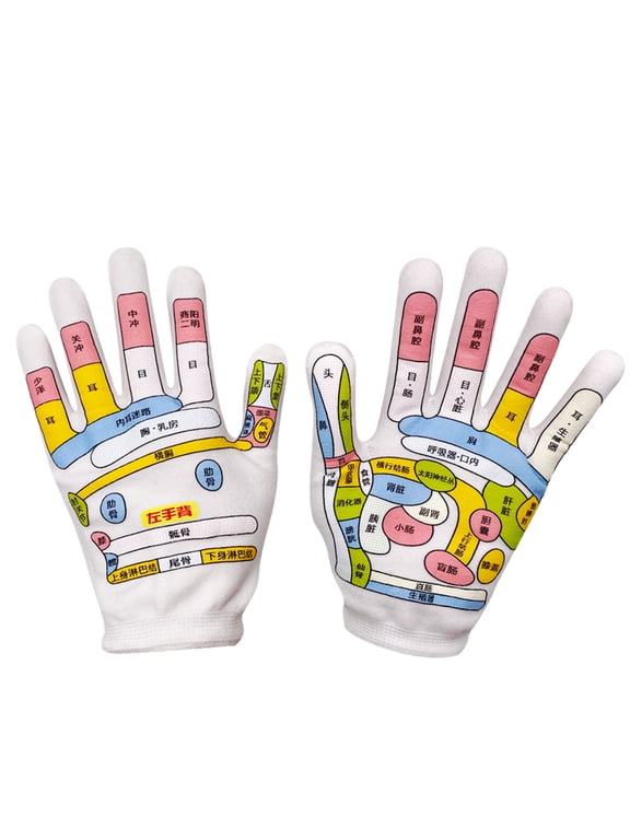 Acupunctures Finger Gloves Reflexology Gloves for Adult Elastic Reflexology Tools for Household Hand Spa Tired Relieve