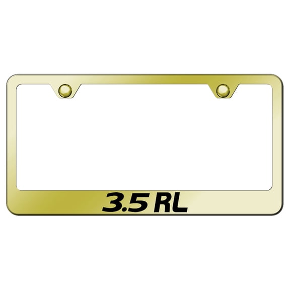 Acura 3.5 RL Laser Etched Logo Stainless Steel License Plate Frame (Gold)