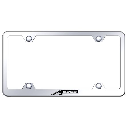 Acura A-Spec Laser Etched Logo Stainless Steel Wide Body License Plate Frame (Chrome)