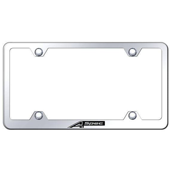 Acura A-Spec Laser Etched Logo Stainless Steel Wide Body License Plate Frame (Chrome)
