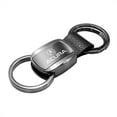 thumbnail image 1 of Acura Black Chrome Metal with Genuine Leather Accent Key Chain, 1 of 3