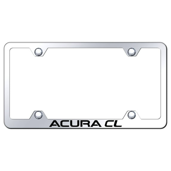 Acura CL Laser Etched Logo Wide Body License Plate Frame (Chrome)