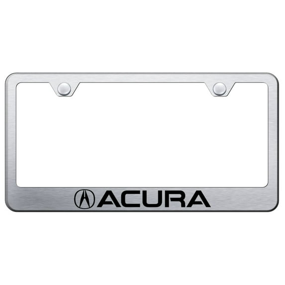 Acura Laser Etched Logo Stainless Steel License Plate Frame (Silver)