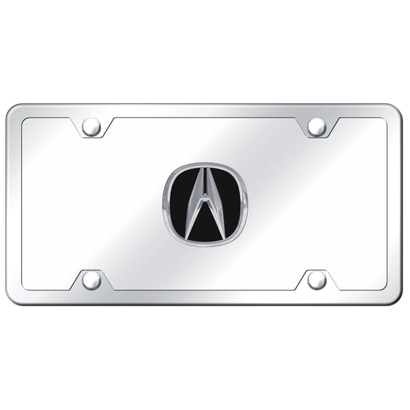 Acura Logo License Plate Kit (Chrome on Mirrored)