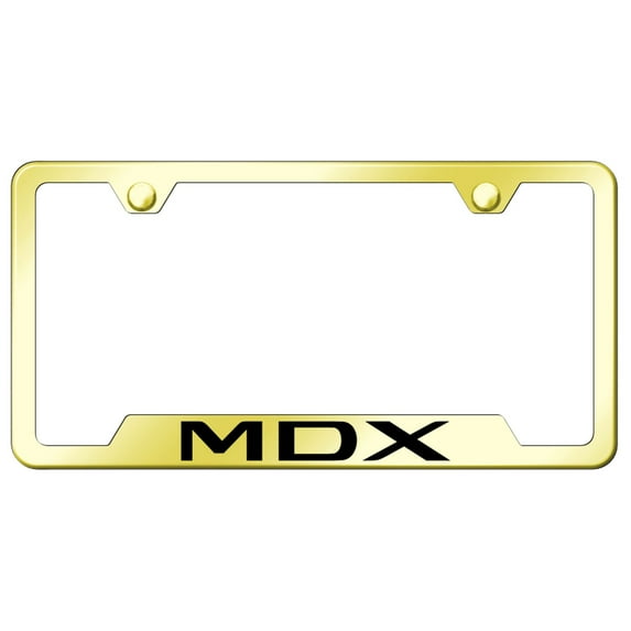 Acura MDX Laser Etched Logo Cut-Out License Plate Frame (Gold)