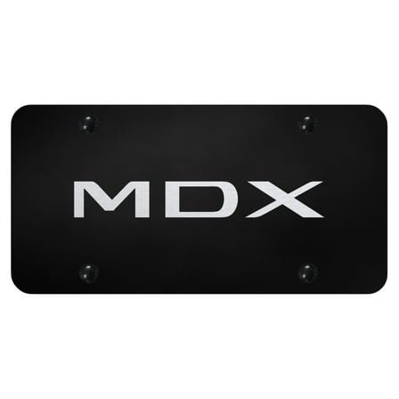 Acura MDX Laser Etched Logo License Plate (Black)