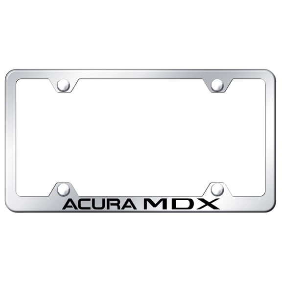 Acura MDX Laser Etched Logo Wide Body License Plate Frame (Chrome)