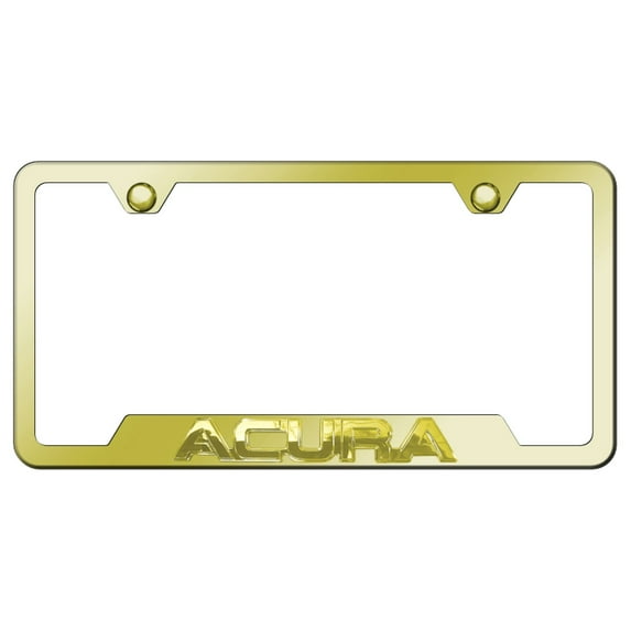 Acura OEM Logo Cut-Out License Plate Frame (Gold)