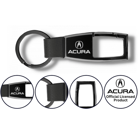 Acura Premier Carabiner Black Pearl Key Chain Ring Fob Official Licensed