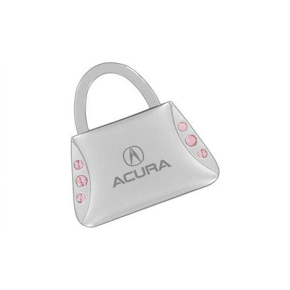 Acura Purse Shaped Key Chain Keychain With 6 Pink Crystals