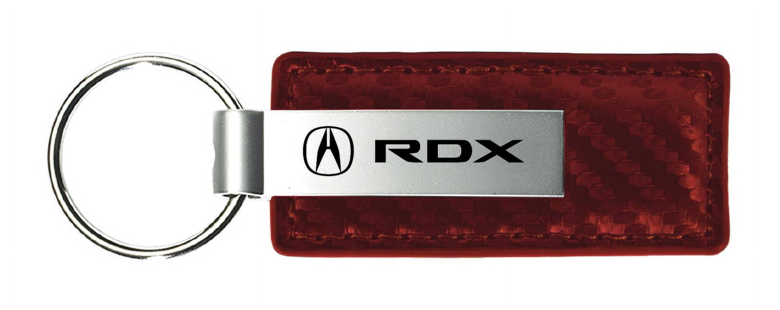 Acura RDX Carbon Fiber Leather Key Chain (Burgundy)