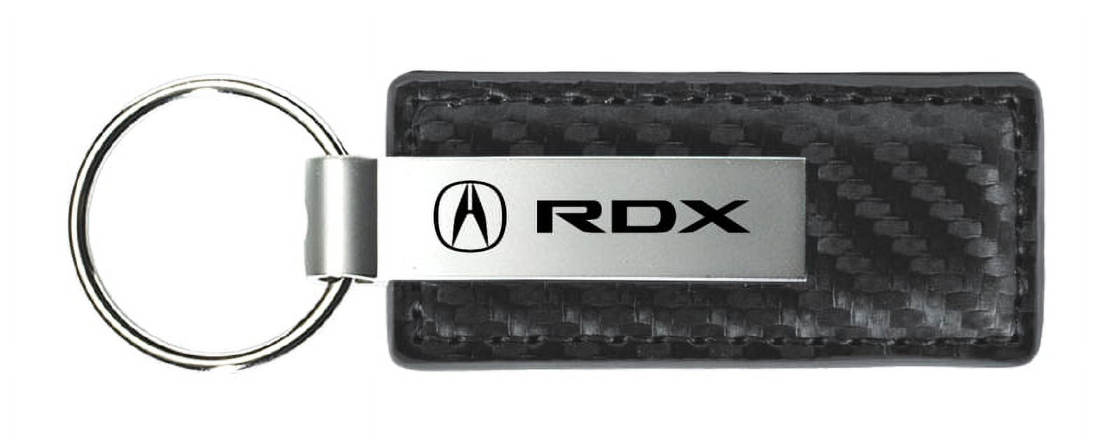 Acura RDX Carbon Fiber Leather Key Chain (Gun Metal)