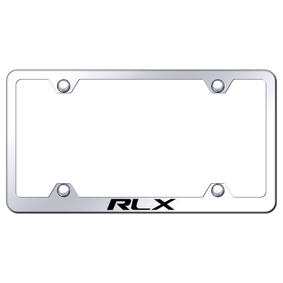 Acura RLX Laser Etched Logo Wide Body License Plate Frame (Chrome)