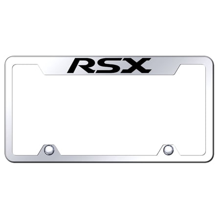 Acura RSX Logo Stainless Steel Truck Cut-Out License Plate Frame (Chrome)