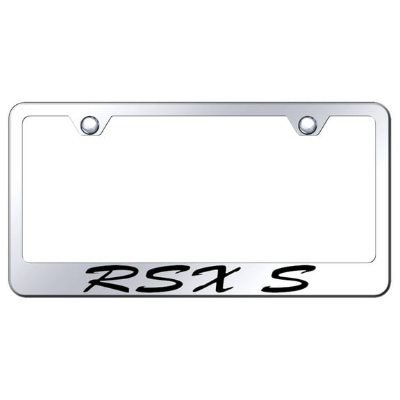 Acura RSX-S Laser Etched Script Stainless Steel License Plate Frame (Chrome)