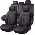 thumbnail image 1 of for Acura Rlx 2015 Car Seat Cover, Faux Leather 5 Seats Full Set Retain Seatbelt Port Protect and Upgrade Seats, Black and Red Line Car Seat Covers, Protect Car Seats, 1 of 6